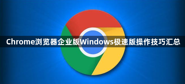 Chrome浏览器企业版Windows极速版操作技巧汇总1