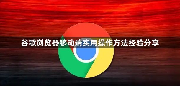 谷歌浏览器移动端实用操作方法经验分享1