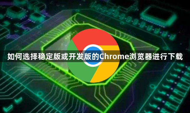 如何选择稳定版或开发版的Chrome浏览器进行下载1