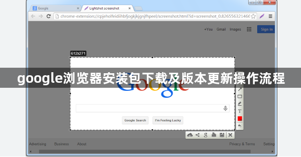 google浏览器安装包下载及版本更新操作流程1
