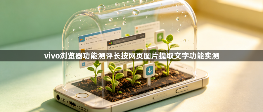 vivo浏览器功能测评长按网页图片提取文字功能实测1