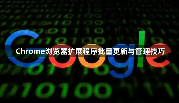 Chrome浏览器扩展程序批量更新与管理技巧1