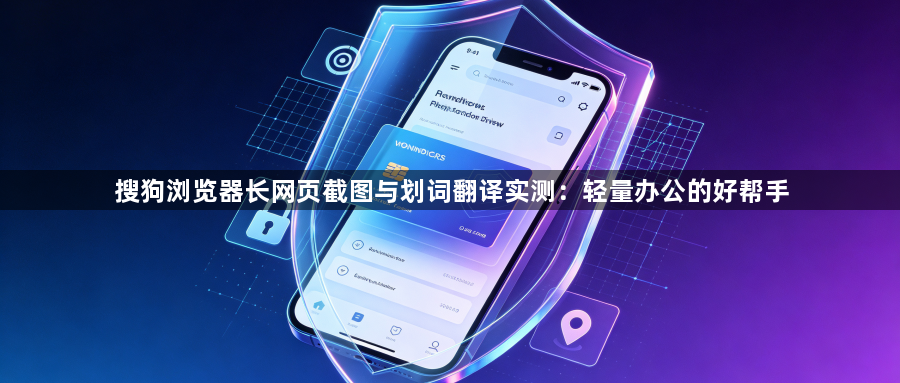 搜狗浏览器长网页截图与划词翻译实测:轻量办公的好帮手1