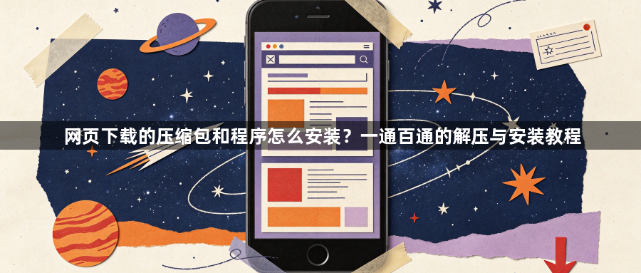 网页下载的压缩包和程序怎么安装？一通百通的解压与安装教程1