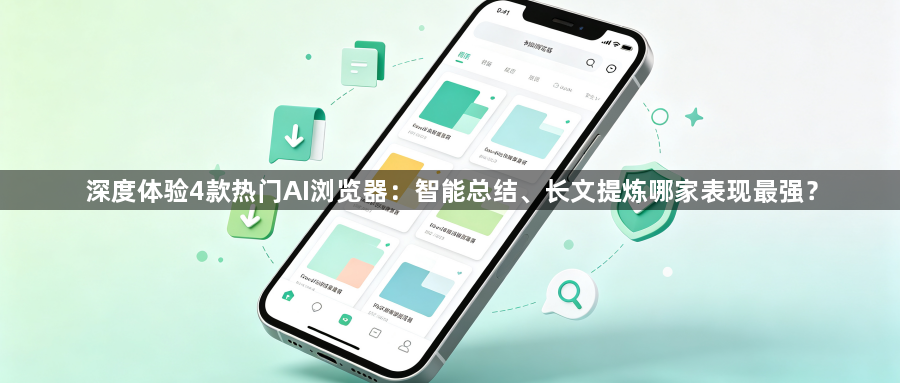深度体验4款热门AI浏览器：智能总结、长文提炼哪家表现最强？1