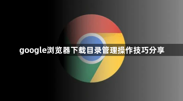 google浏览器下载目录管理操作技巧分享1